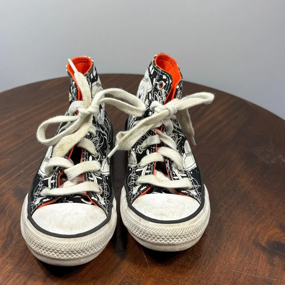ConverseChuck Taylor All Star Canvas Shoes Kids Size 12 Black UFO Print High Top